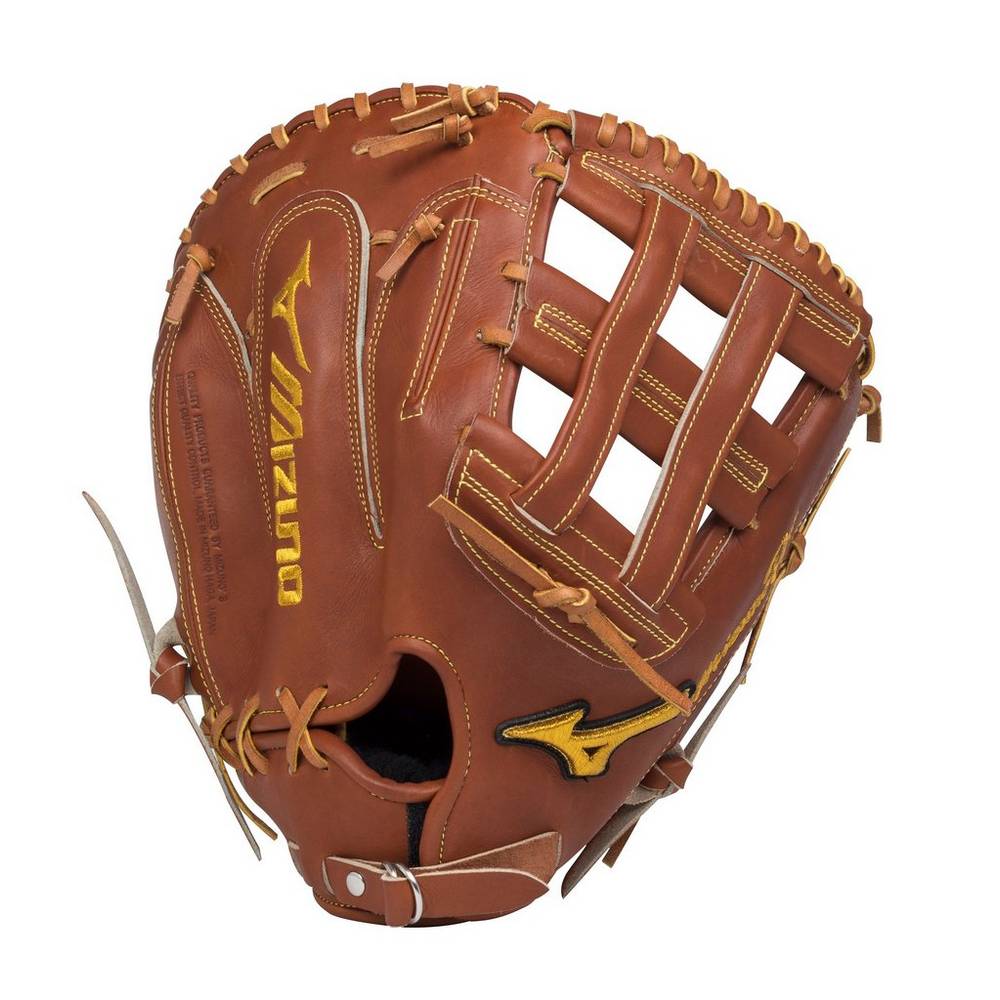 Mens Mizuno Pro Limited 13" First Base Baseball Catchers Mitt Brown Philippines (ZPQKIR970)